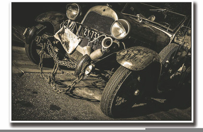 

Posterhouzz Vintage jeep Fine Art Print(12 inch X 18 inch, Rolled)