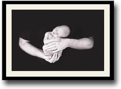 

Baby in fathers hand Fine Art Print(10 inch X 14 inch, Framed)