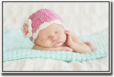 

Newborn baby in pink cap Fine Art Print(12 inch X 18 inch, Rolled)