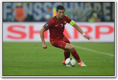 

Cristiano Ronaldo Football playing Paper Print(12 inch X 18 inch)