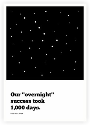 

Posterhouzz Our Overnight Success Took 1000 Days Brian Chesky Corporate Startup Quotes Poster Paper Print(18 inch X 12 inch, Rolled)
