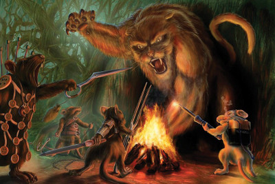 

Cat Mouse Fight Paper Poster 12"x18" Paper Print(13 inch X 19 inch, Rolled)