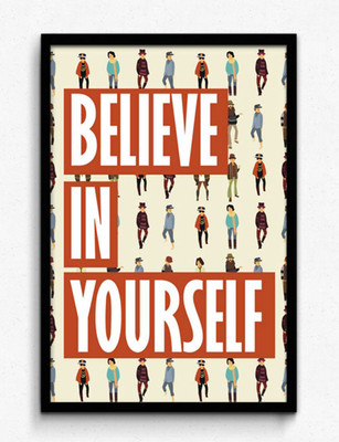 Seven Rays Believe in Yourself Framed (Small)(19 inch X 13 inch)