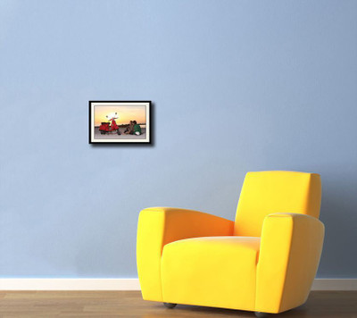 

Red Vespa Fine Art Print(10 inch X 14 inch, Framed)