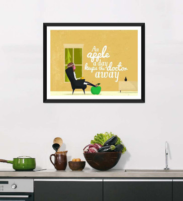 

Tallenge Art For Kitchen - Motivation For A Healthy Life - Framed Art Print On Photographic Paper(24 inch X 18 inch, Framed)