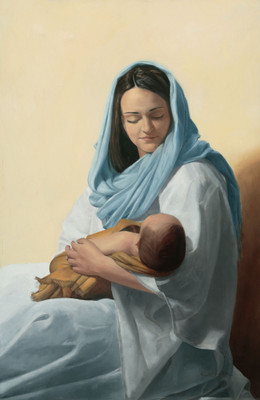 

Tallenge - Mary-Holding-Christ - Medium Size Unframed Rolled Digital Art Print On Photographic Paper(18 inch X 12 inch, Rolled)