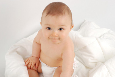 

cute baby boy in bright hair poster Paper Print(12 inch X 18 inch, Rolled)