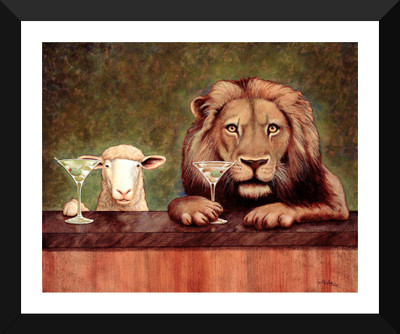 

Tallenge - The Lamb And The Lion Enjoying Together - Premium Quality A3 Size Framed Poster Paper Print(17 inch X 12 inch, Framed)