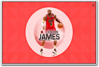 

Lebron James with Basketball Paper Print(12 inch X 18 inch)