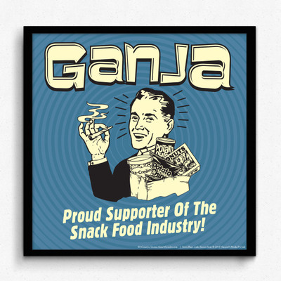 34% OFF on bCreative Ganja Proud Supporter Of The Snack Food Industry (Officially Licensed) Framed Paper Print(13 inch X 13 inch)