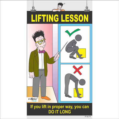 

Safety Poster-Lifting Lesson Paper Print(26 inch X 14.22 inch, Rolled)