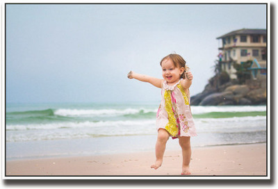 

Baby girl running on beach Fine Art Print(12 inch X 18 inch, Rolled)