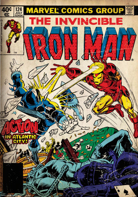 

Iron Man Atlantic city poster (Officially Licensed) Paper Print(18 inch X 12 inch, Rolled)
