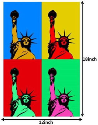 33% OFF on Seven Rays Statue of Liberty Pop Art Paper Print(18 inch X 12 inch)