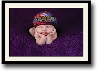 

Baby in a cute colorful hat Fine Art Print(10 inch X 14 inch, Framed)