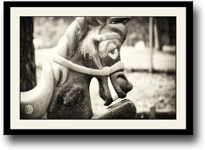 

Wodden Horse Fine Art Print(10 inch X 14 inch, Framed)