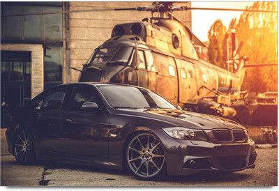 58% OFF on Black Car Poster Paper Print(12 inch X 18 inch)