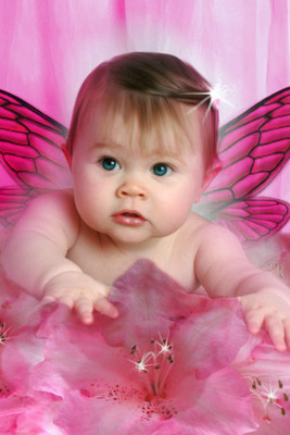

Child's Love - Cute Pink Fairy Paper Print(18 inch X 12 inch, Streched)