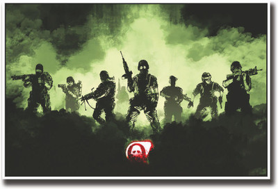 

Soldiers in green smoke Fine Art Print(12 inch X 18 inch, Rolled)