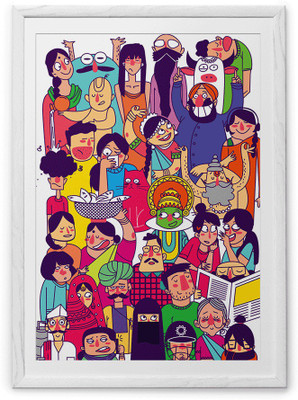 

Faces Fine Art Print(36 inch X 24 inch, Framed)
