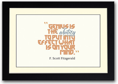 

F. Scott Fitzgerald Genius Quote Fine Art Print(14 inch X 20 inch, Framed)
