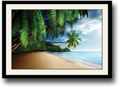 

Coconut trees on the beach Fine Art Print(10 inch X 14 inch, Framed)