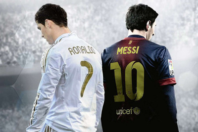 

Wall1ders Ronaldo & Messi Paper Print(12 inch X 18 inch, Rolled)