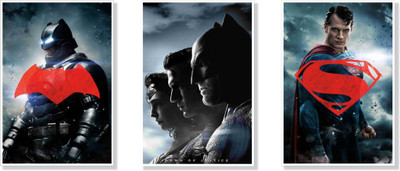 

Batman vs Superman Dawn of Justice - Pack of 3 Paper Print(19 inch X 13 inch, Rolled)