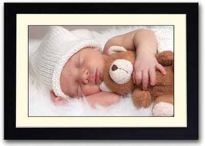 

Cute Baby Sleeping With Teddy Fine Art Print(14 inch X 20 inch, Framed)