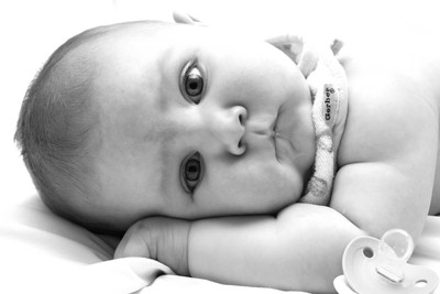 

Child's Love - Staring Baby Paper Print(12 inch X 18 inch)