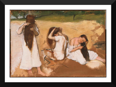 

Tallenge - Women Combing Their Hair by Edgar Degas - Framed A3 Size Poster Paper Print(17 inch X 12 inch)