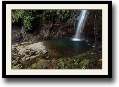 

Serene Waterfall Fine Art Print(10 inch X 14 inch, Framed)