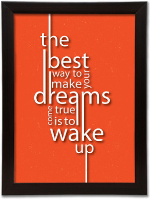 

Quotes Themed Framed Poster. Photographic Paper(17.5 inch X 13.5 inch, Box Packing)