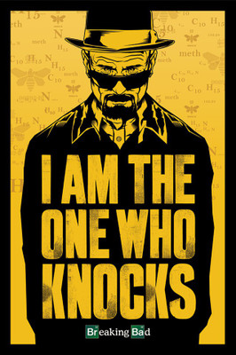 

Breaking Bad-I am The one who Knocks Paper Print(18 inch X 12 inch)