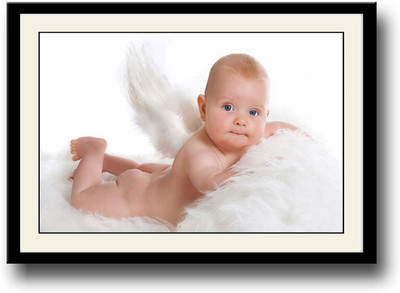 

Baby with angel wings Fine Art Print(10 inch X 14 inch, Framed)