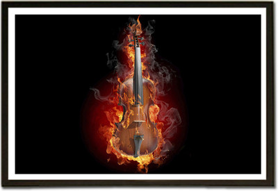 Framed Guitar Musical Instrument Music Y Fine Art Print(13 inch X 19 inch, Framed) available at flipkart for Rs.770