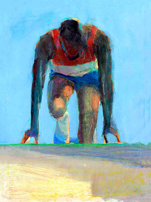 

Spirit Of Sports - Concentration At The Starting Block - A3 Size Unframed Poster Paper Print(16.5 inch X 11.6 inch)