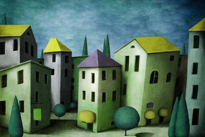 

Architecture Painting Canvas Art(16 inch X 24 inch)