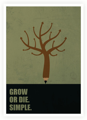 

Grow Or Die, Simple Business Quotes Paper Print(16.5 inch X 11.5 inch, Rolled)