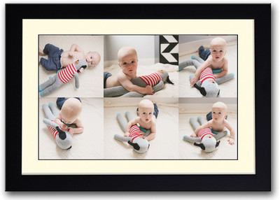 

Collage Of Baby With Toy Fine Art Print(14 inch X 20 inch, Framed)