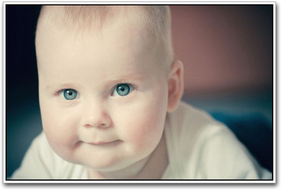 

Cute baby with Blue Eyes incredible Paper Print(12 inch X 18 inch)