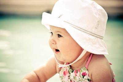 

Child's Love - Cute Girl in a White Hat Paper Print(12 inch X 18 inch)
