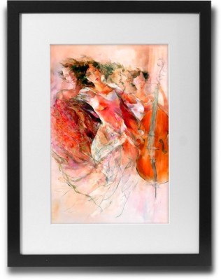 

Shaildha's Water Colour Painting Print of Musical Ladies Fine Art Print(11 inch X 9 inch)