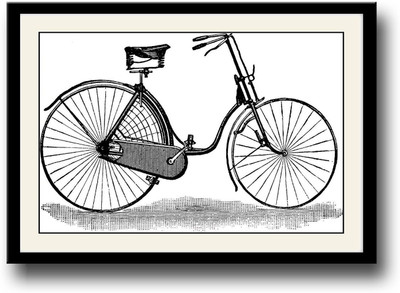 

Vintage bicycle sketch Fine Art Print(10 inch X 14 inch, Framed)