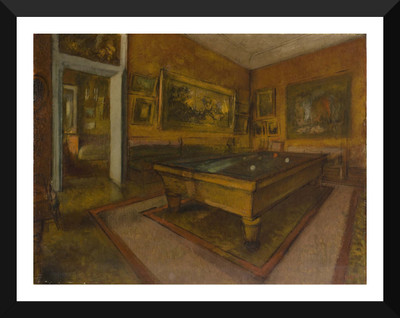 

Tallenge - Billiard Room At Ménil-Hubert by Edgar Degas - Framed A3 Size Poster Paper Print(17 inch X 12 inch)
