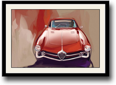 Artistic Car marvelous Fine Art Print(10 inch X 14 inch, Framed)