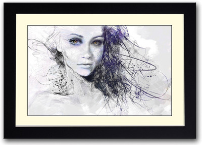 

Girl Face artistic Fine Art Print(14 inch X 20 inch, Framed)