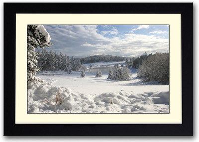 

Snow Covered Landscape Fine Art Print(14 inch X 20 inch, Framed)