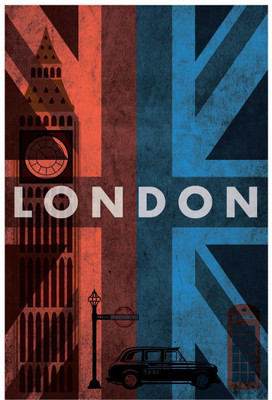 

Posterhouzz London Pop Art Fine Art Print(18 inch X 12 inch, Rolled)