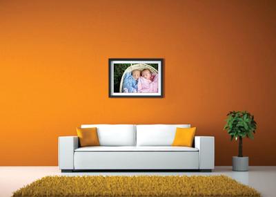 

Two Cute Babies In Basket Fine Art Print(14 inch X 20 inch, Framed)